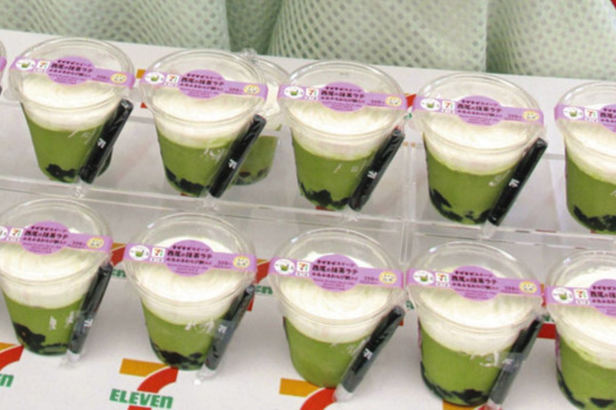 New Sensation!? "Mix-Mix Sweets: Nishio Matcha Latte" — Warabi Mochi Through the Straw, On Sale the 28th at Seven-Eleven in Aichi, Gifu and Mie