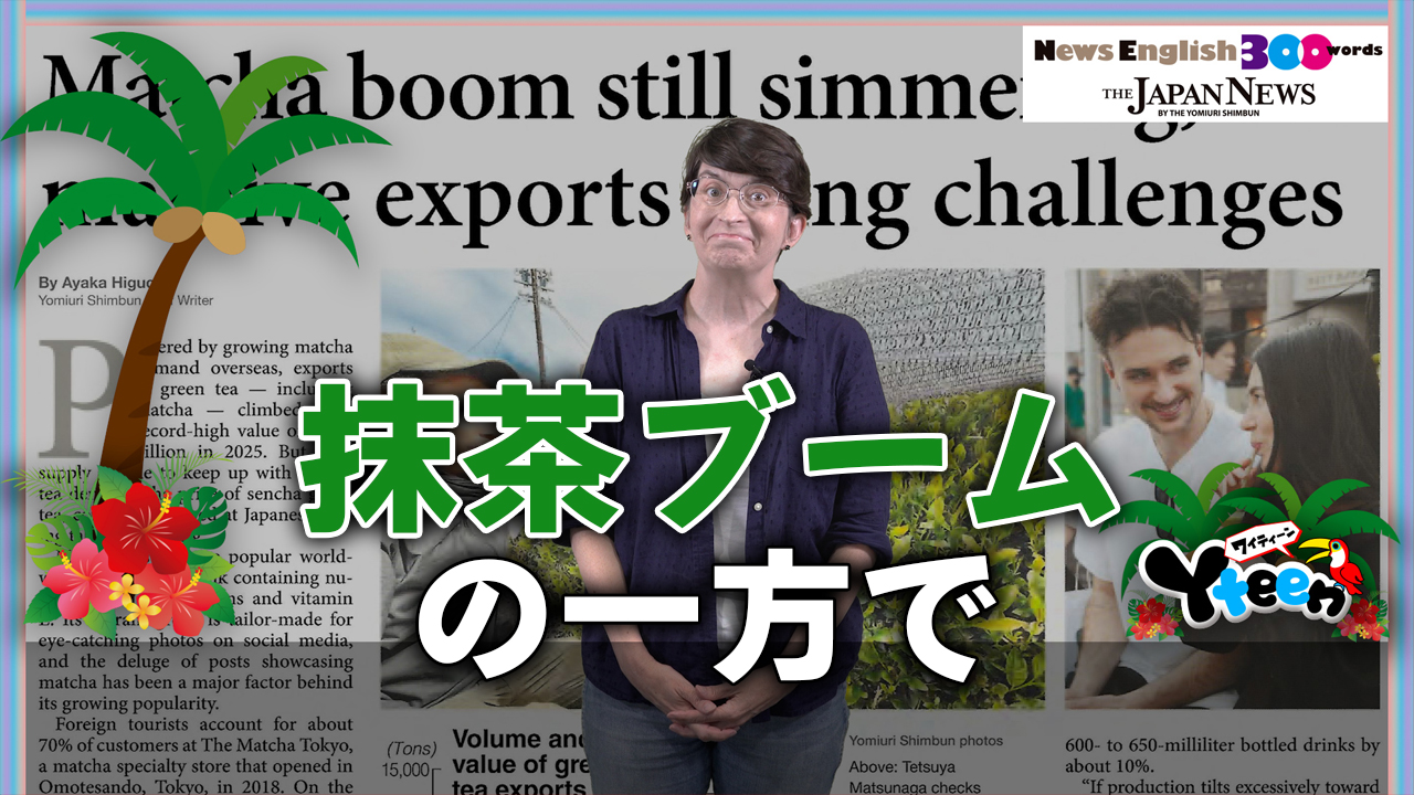 【News English 300 words 】抹茶ブームの一方で - 読売新聞