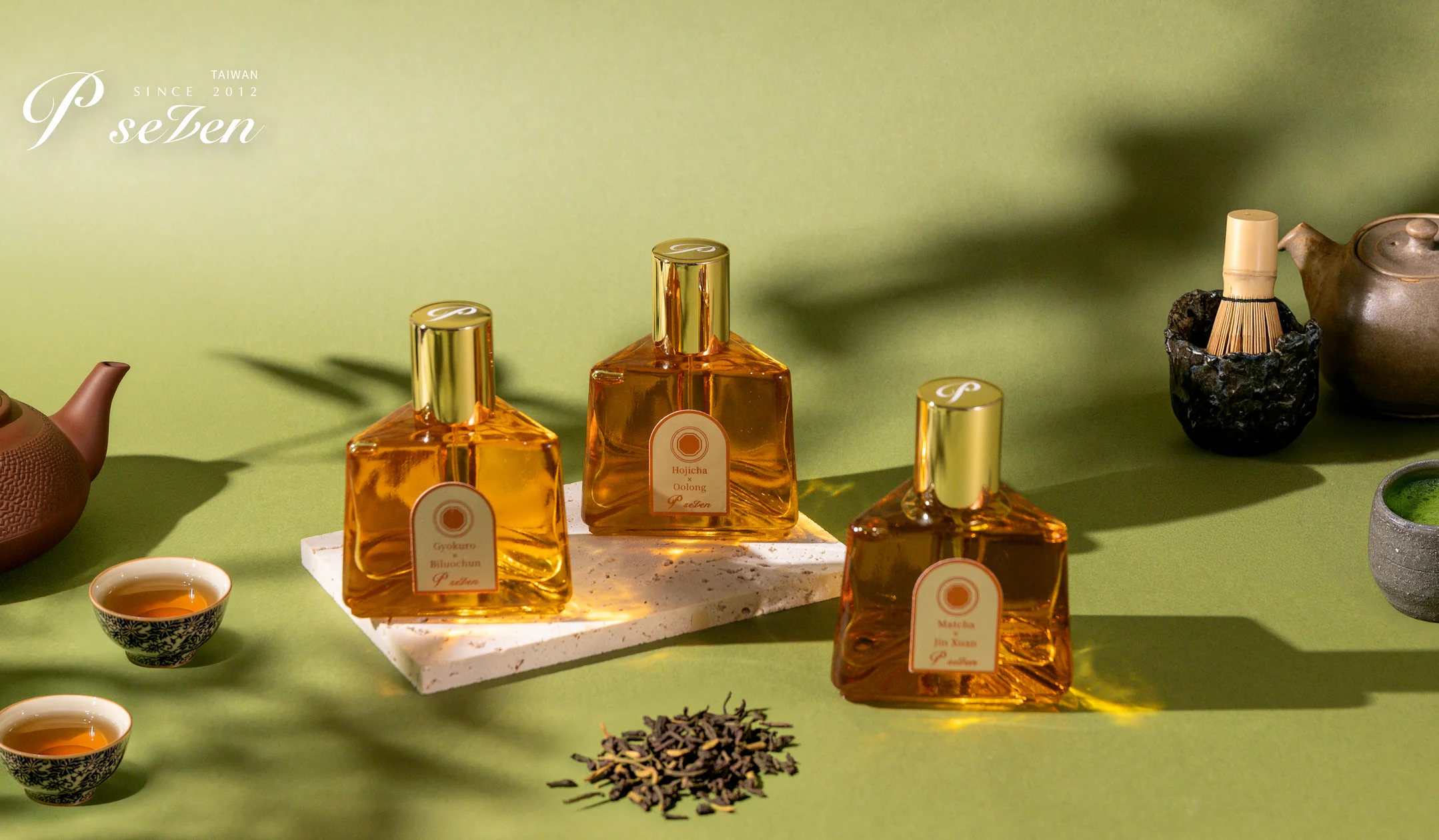 P.Seven Tea Fragrance launches world's first Japan-Taiwan tea perfume series in collaboration with Fukujuen