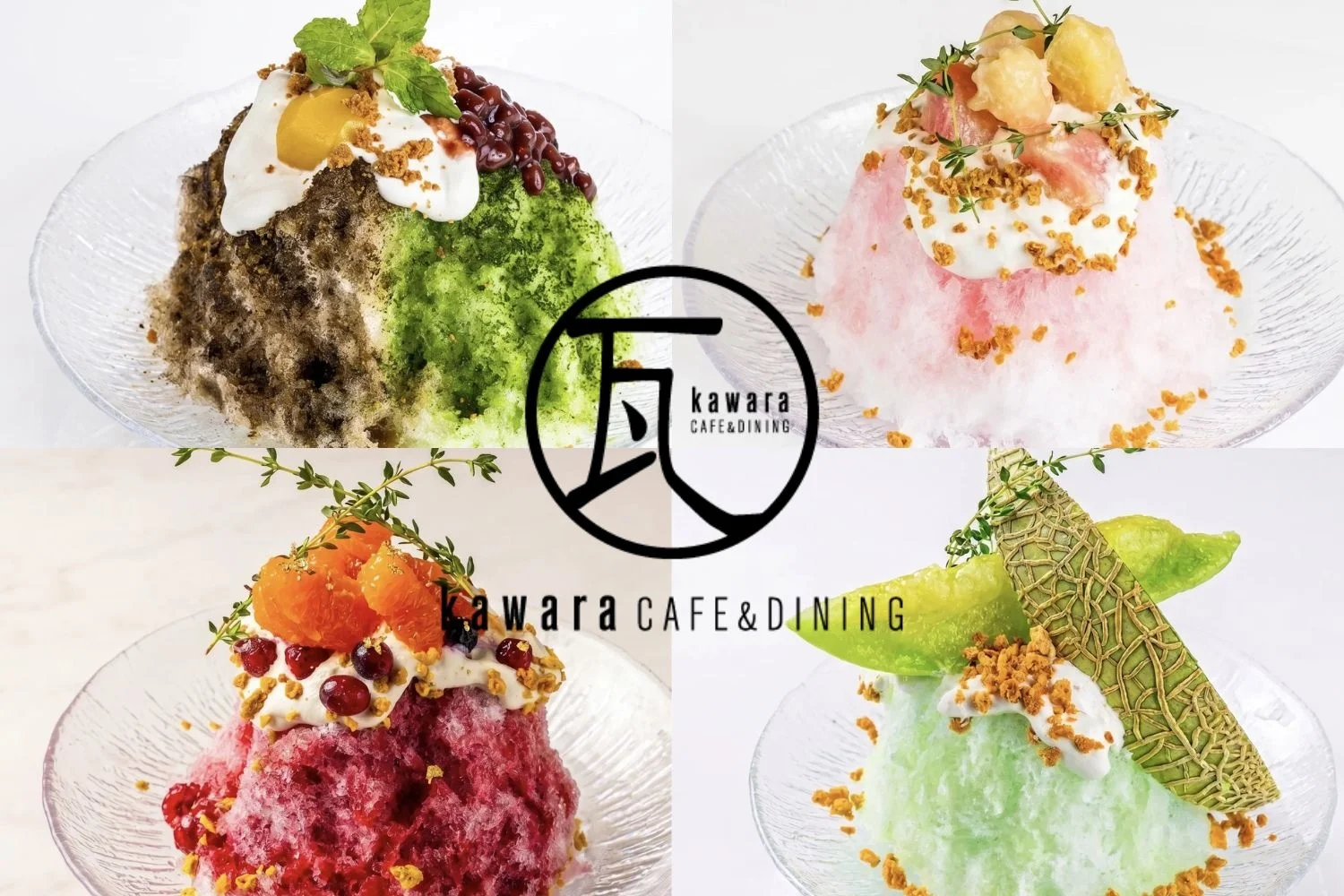 kawara CAFE&DINING KITTE Hakata Launches Limited-Time Shaved Ice: Pâtissier-Developed Rich Matcha & Hojicha and Refreshing Fruit Flavors