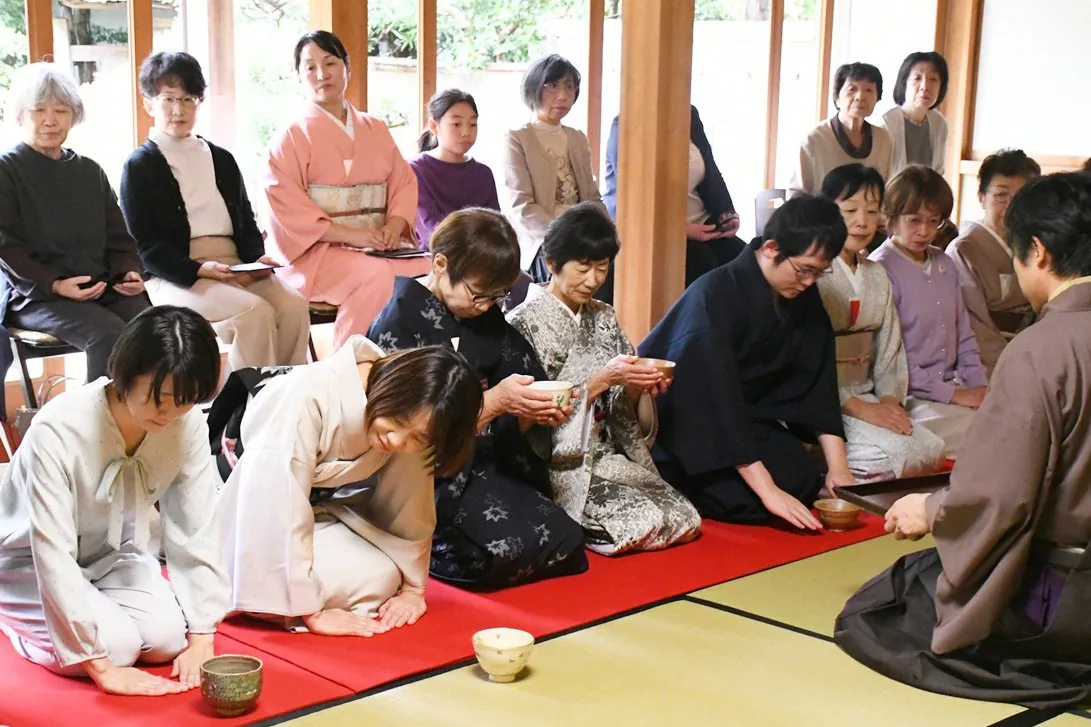 Matsue Castle Grand Tea Gathering, one of Japan's three major tea events, opens with nine schools of matcha and sencha